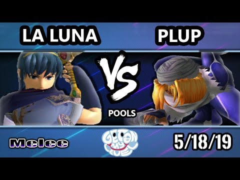 GOML 2019 SSBM - La Luna (Marth) Vs. PG | Plup (Shiek ) Smash Melee Tournament Pools