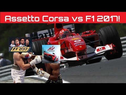 F1 2017 VS ASSETTO CORSA FERRARI F2004 SHOOTOUT! ASR Ferrari F2004 v Codies F2004 in AC and F1 2017