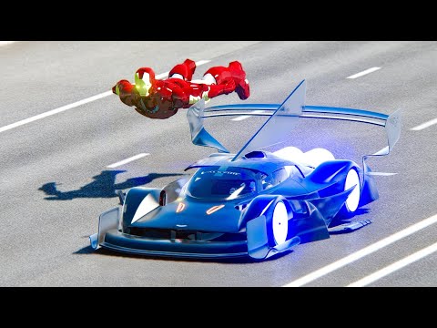 Aston Martin Black Nightmare VGT Concept vs Iron Man Drag Mark 46 - Drag Race 24 KM