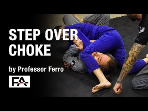 Ferro Academy BJJ Step Over Choke from knee on belly and side control.#sidechoke#bjj