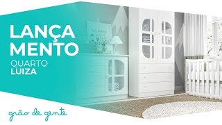 Quarto de Bebê Luíza com Berço, Cômoda e Guarda-roupa - Grão de Gente