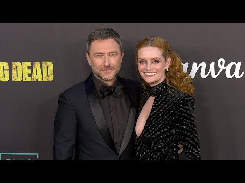 Chris Hardwick and Lydia Hearst "The Walking Dead" Series Finale Event in Los Angeles