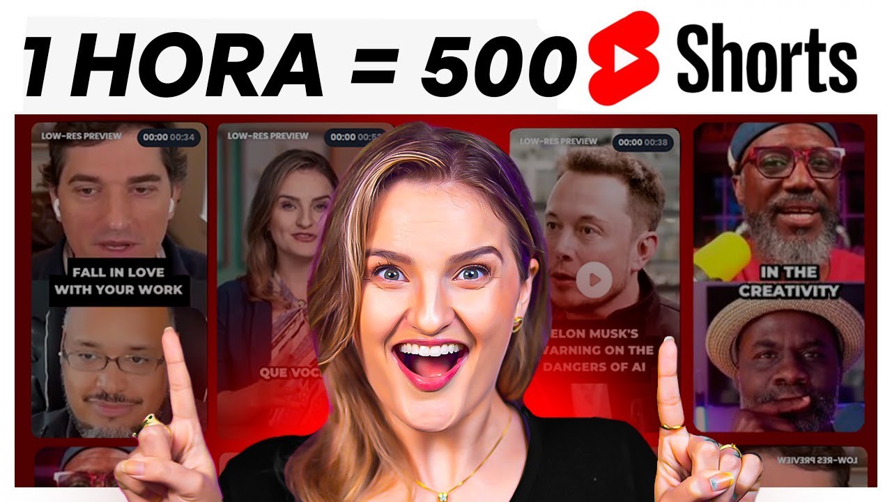 Como FAZER 500 SHORTS do YOUTUBE em 1 HORA usando IA (impressionante!)