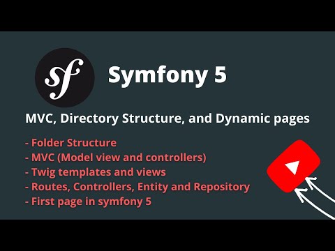 Symfony 5 MVC, directory structure,dynamic pages| First page in Symfony 5| Entity, Controllers, Twig