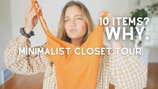 I got rid of all but 10 of my clothes. ✨ closet tour + try on
