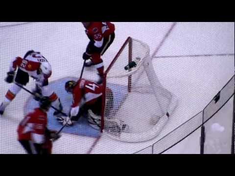 Craig Anderson in action during the Panthers @ Senators hockey game