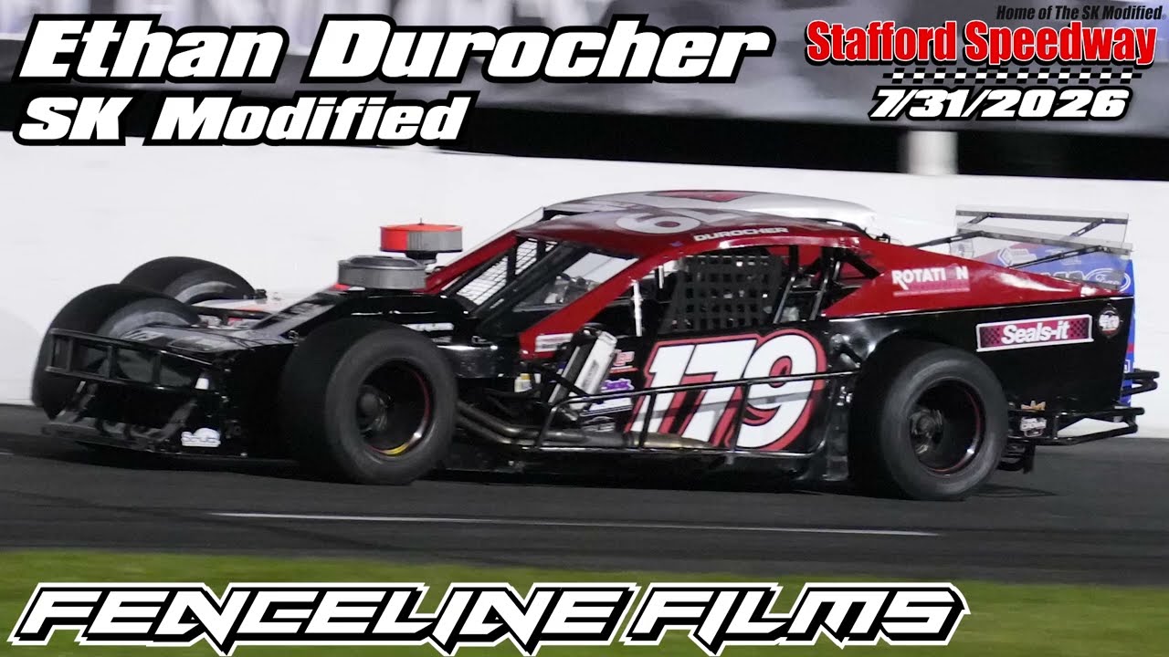 Ethan Durocher at Stafford Speedway in SK Modified