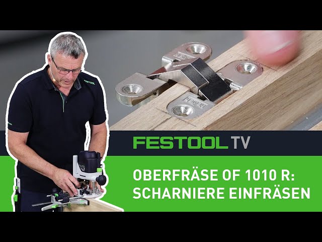 Video Teaser für Scharniere einfräsen mit Oberfräse und Seitenanschlag (Festool TV Folge 288)
