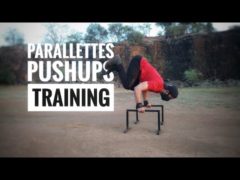 parallettes pushups training 💪| Omkar Deshpande