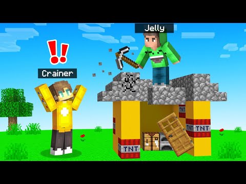 JELLY Wrecks CRAINER's House! 😱 (Squid Island Minecraft)