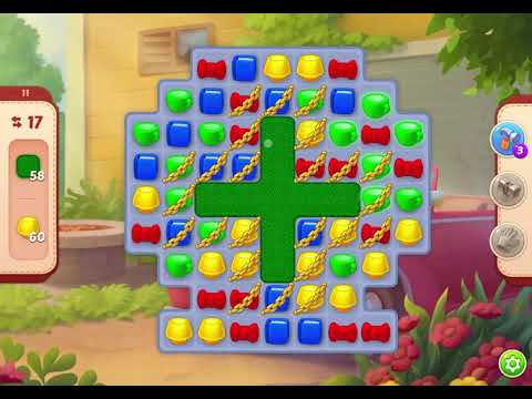 HomeScapes Level 11 no boosters (17 moves)