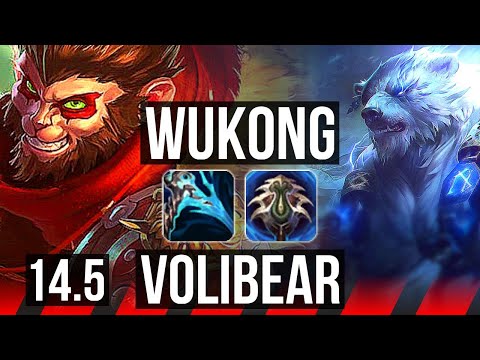 WUKONG vs VOLIBEAR (TOP) | 6 solo kills, 500+ games | NA Master | 14.5