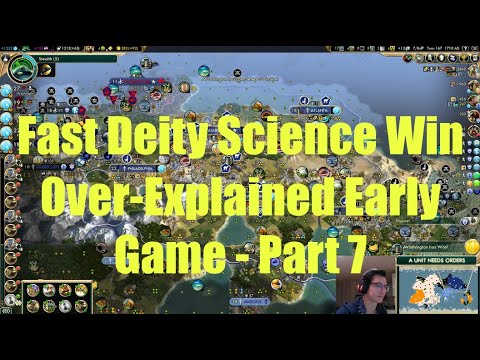 Civ 5 Deity Game 1: Fast Turn 167 Science Victory (Quick Speed) - Part 7 (Overexplained Early Game)