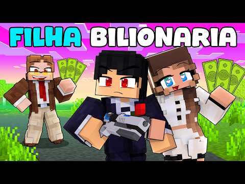BILIONÁRIO no Minecraft me contratou para PROTEGER a FILHA dele