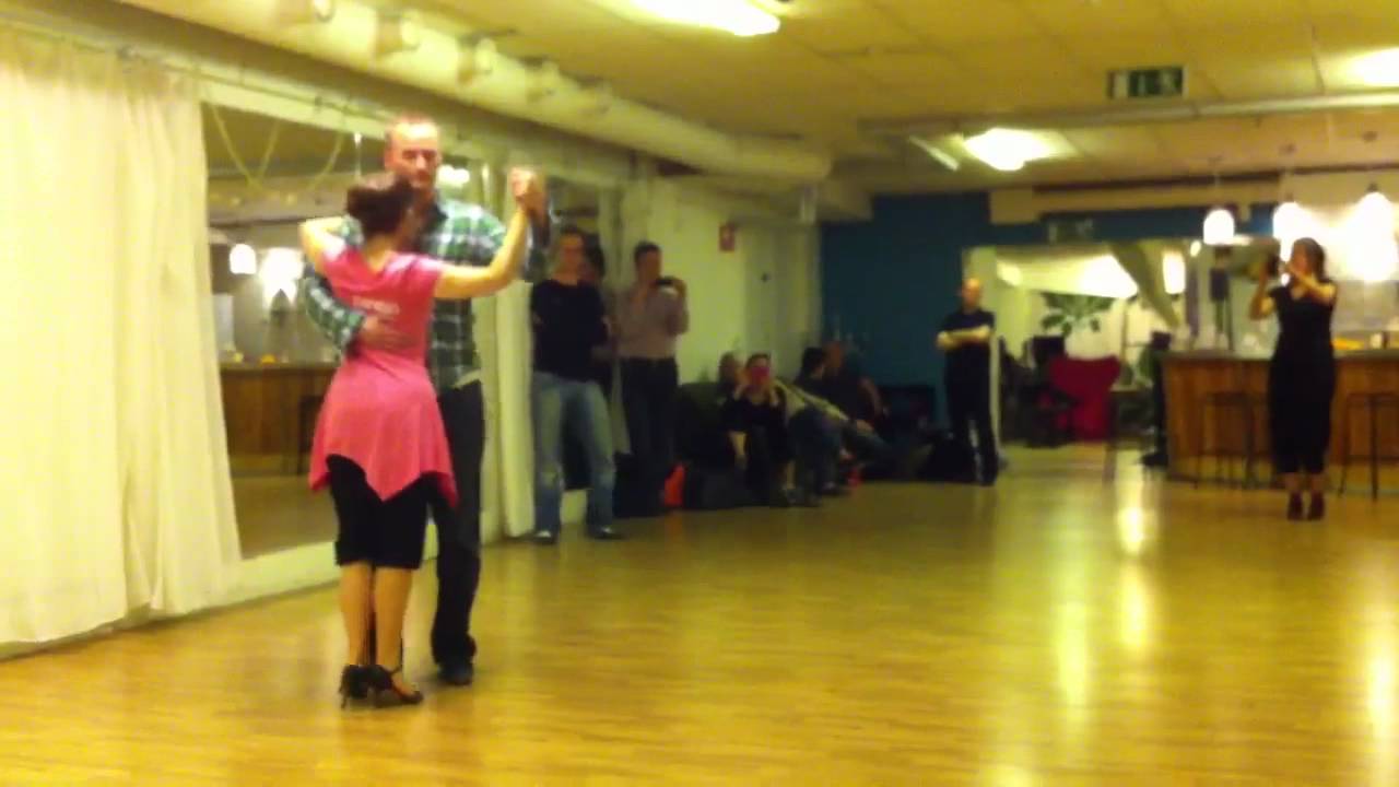 Tangokompaniet - Milongacourse, spring 12 - lesson 1, Anna Sol & Pelle Billing
