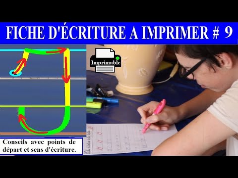 Fiche d'écriture majuscule à imprimer gratuit : Lettre I # 9