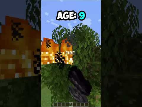 Unknown Gamer - different age treehouses in minecraft VS noob #short #trending #youtube #minecraft