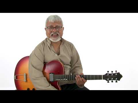 Jazz Comping Guitar Lesson - Medium Up Minor Blues C - Overview - Fareed Haque