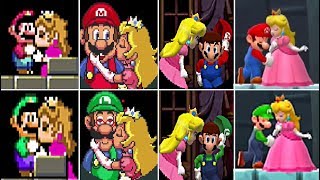 Evolution Of Mario & Luigi Getting Kissed By Princess Peach And More! (1990-2017)