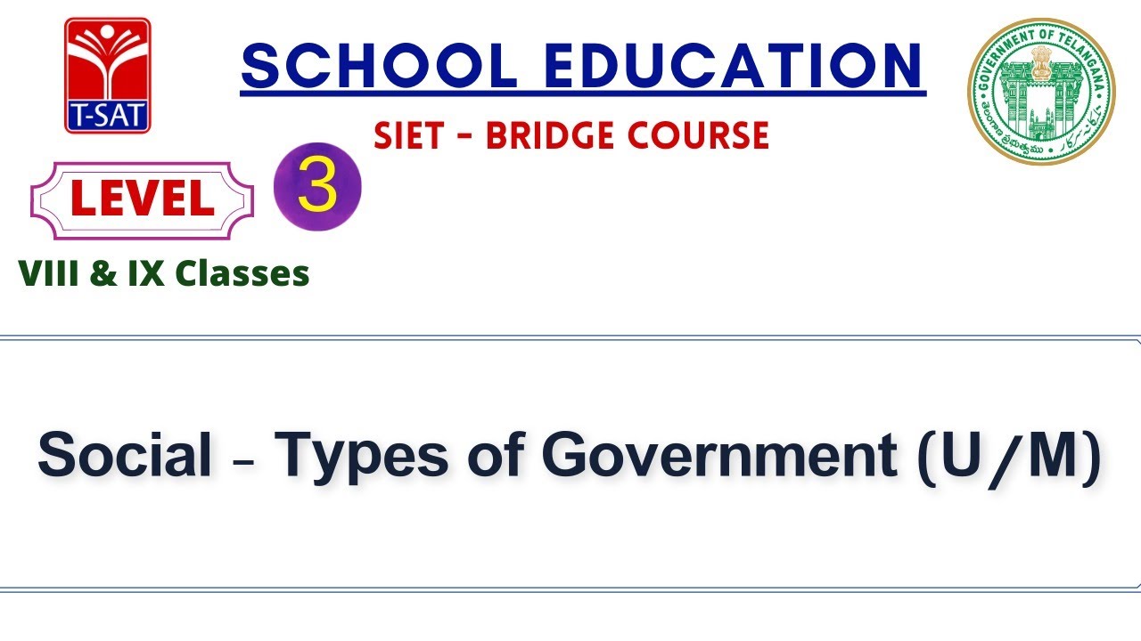 L3 ( 8th & 9th - U/M ) || Social - Types of Government