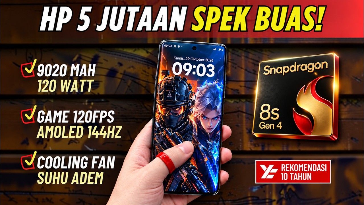5 REKOMENDASI HP GAMING 5 JUTAAN TERBAIK OKTOBER 2026