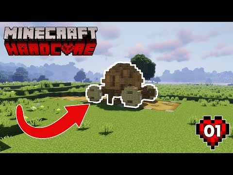 I built a FANTASY CART as my HARDCORE Starter Base - Minecraft 1.19 Hardcore - Ep.1