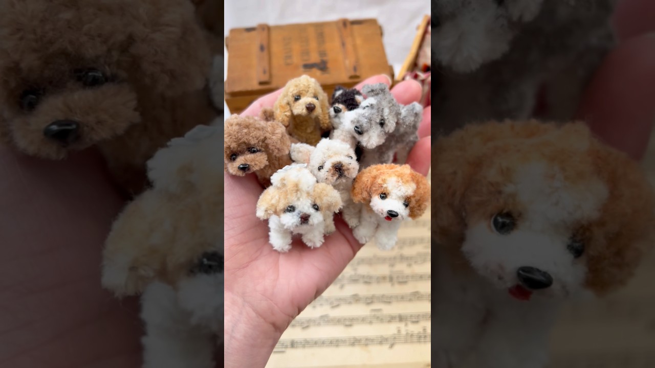 pipe cleaner dog🐶モールで作った小さな犬たち　ハンドメイド　モールアート　モールドール