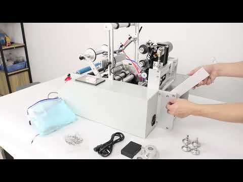 ZONESUN ZS-TB190 Semi-automatic Round Bottle Labeling Machine Installation And Operation Video