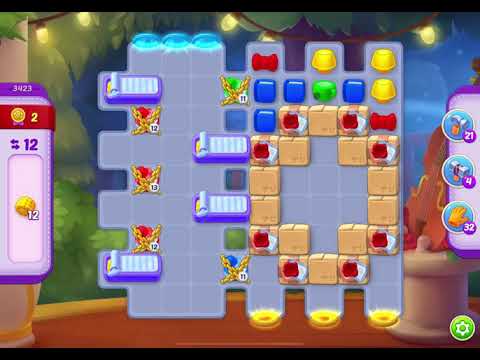 HomeScapes Level 3423 no boosters (12 moves)