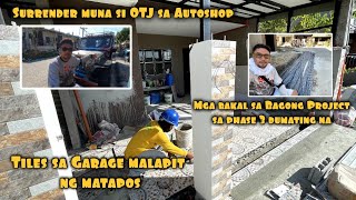 Mga bakal sa bagong project dumating na + Tiles sa Garage malapit ng matapos + OTJ surrender muna