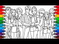 Satisfying Coloring Kpop Characters Boys and Girls | KPop Demon Hunters FanArt Coloring Pages