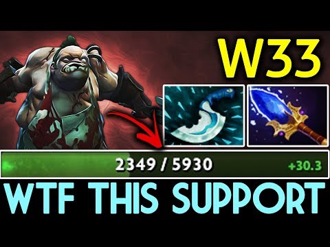 W33 Dota 2 [Pudge] WTF!! This Support 6k HP