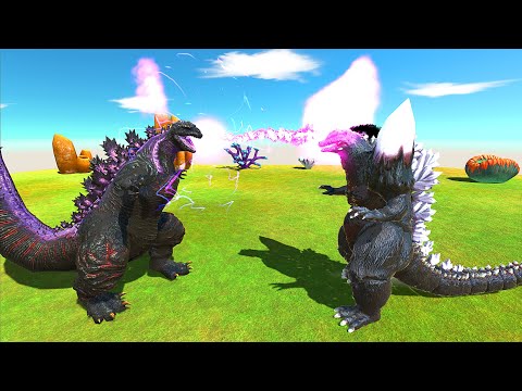 SHIN GODZILLA VS SPACE GODZILLA AT AQUARIUM - Animal Revolt Battle Simulator
