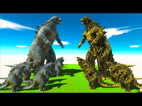 Legendary Godzilla War - Growing Godzilla 2014 VS Thunder Godzilla, Size Comparison Godzilla
