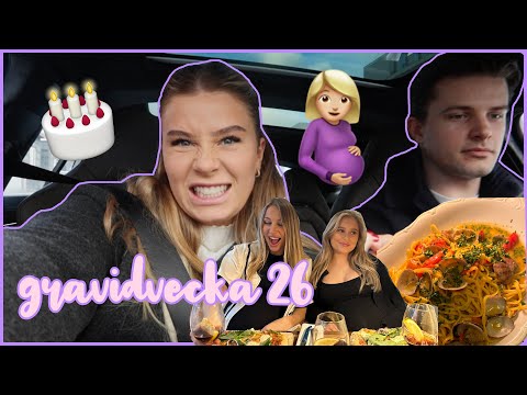 GRAVID VECKA 26 | Överraskningsfest & mamma lunch