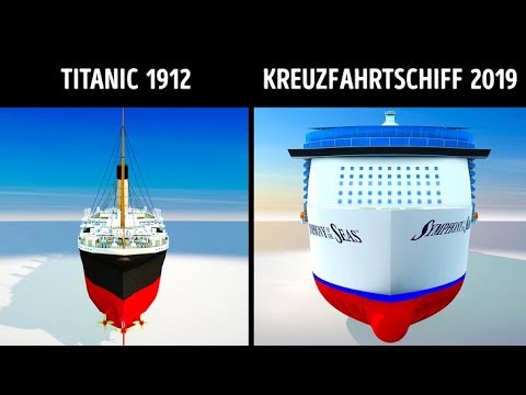 Die Titanic und moderne Kreuzfahrtschiffe im Vergleich