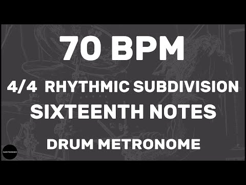 Sixteenth Notes | Drum Metronome Loop | 70 BPM