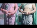 How To Wearing Green Sky Colour Saree Best Draping Saree Style Poonam Style