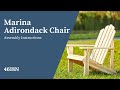 Marina Adirondack Chair Assembly Instructions | Shine Company