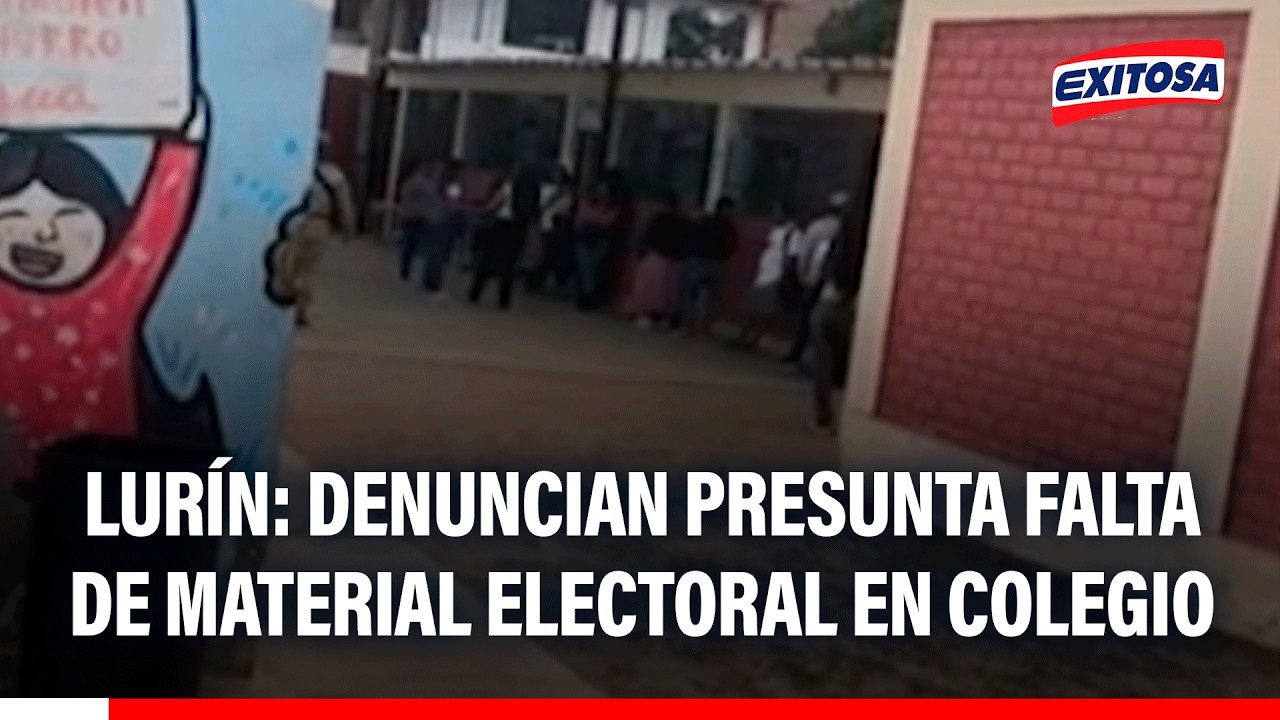 🔴🔵 Lurín: Denuncian presunta falta de material electoral en colegio Ramiro Prialé Prialé