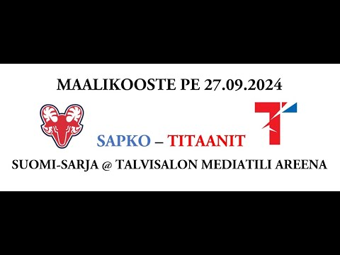 Maalikooste 27.9.2024: SaPKo – Titaanit @ Talvisalon Mediatili Areena