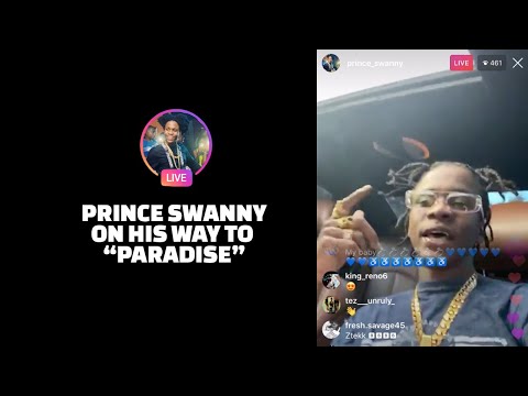 Prince Swanny driving his Benz to "Paradise" party in Chaguaramas, Trinidad
