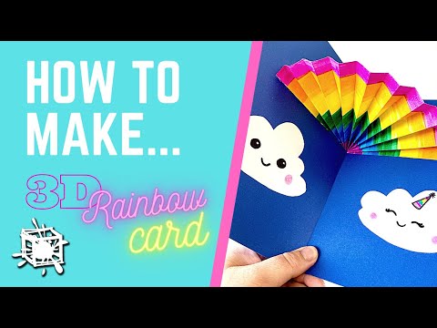 POP UP RAINBOW CARD | 3D made EASY & FUN // how to make step by step