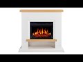 Камінокомплект ArtiFlame Shelford AF23S білий з обігрівом і звуком горіння вогню