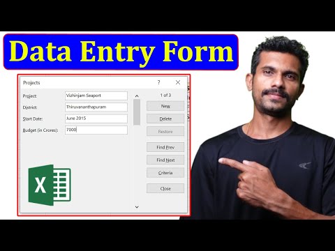 Data Entry form in Excel