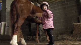 preview picture of video 'Rescued Rowanna makes a perfect first pony'