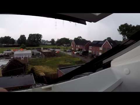 Soothing Rain on Roof Window Downpour Ambience on Attic Skylight Sounds For Sleeping, Relaxing