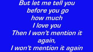 Eddie Huddleston - I Won't Mention It Again