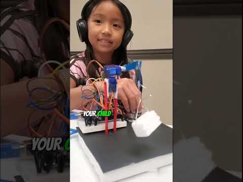 Kids making a Robo Crane with LearnToBot
