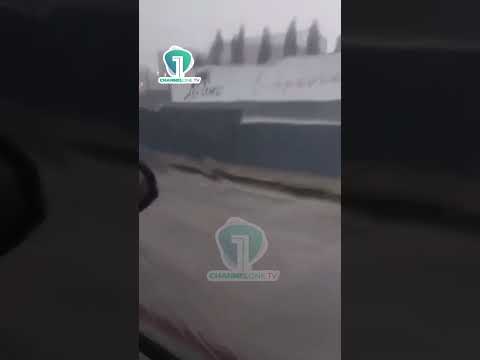 WATCH: Rushing Floodwaters Around Spintex Palace Mall